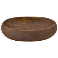 Produktbild för Handfat brun oval 59x40x15 cm keramik
