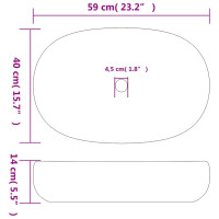 Miniatyr av produktbild för Handfat flerfärgad oval 59x40x14 cm keramik