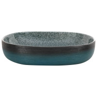 Produktbild för Handfat turkos oval 59x40x14 cm keramik