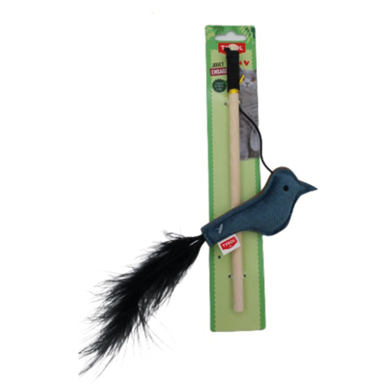Produktbild för Kattleksak Spö med fågel Tyrol 25 cm
