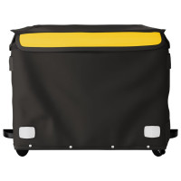 Produktbild för Cykelvagn svart och gul 45 kg järn