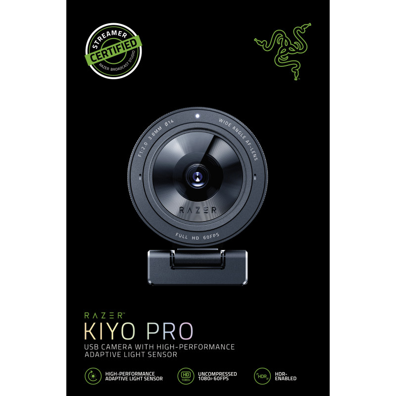 Produktbild för Razer Kiyo Pro webbkameror 2,1 MP 1920 x 1080 pixlar USB Svart