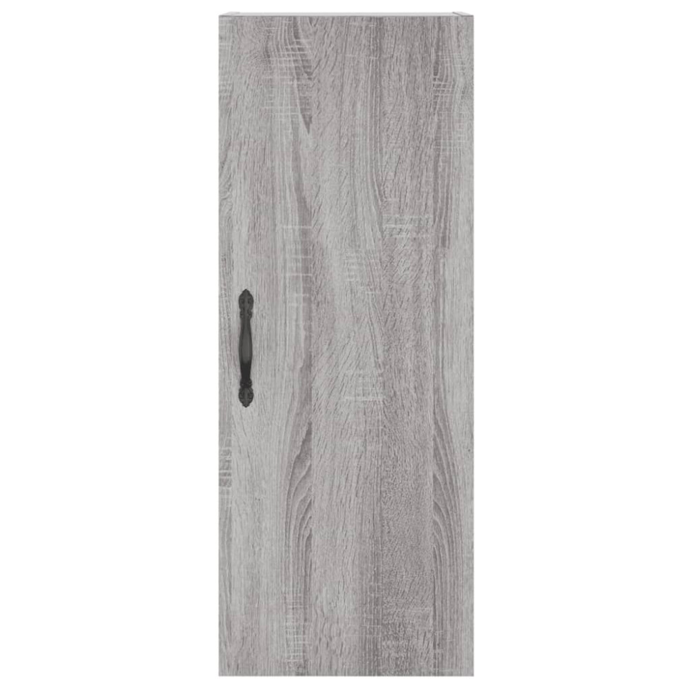 Produktbild för Högskåp grå sonoma 34,5x34x180 cm konstruerat trä