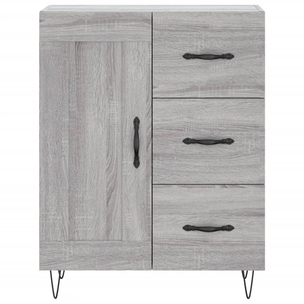 Produktbild för Högskåp Grå Sonoma 69,5x34x180 cm konstruerat trä