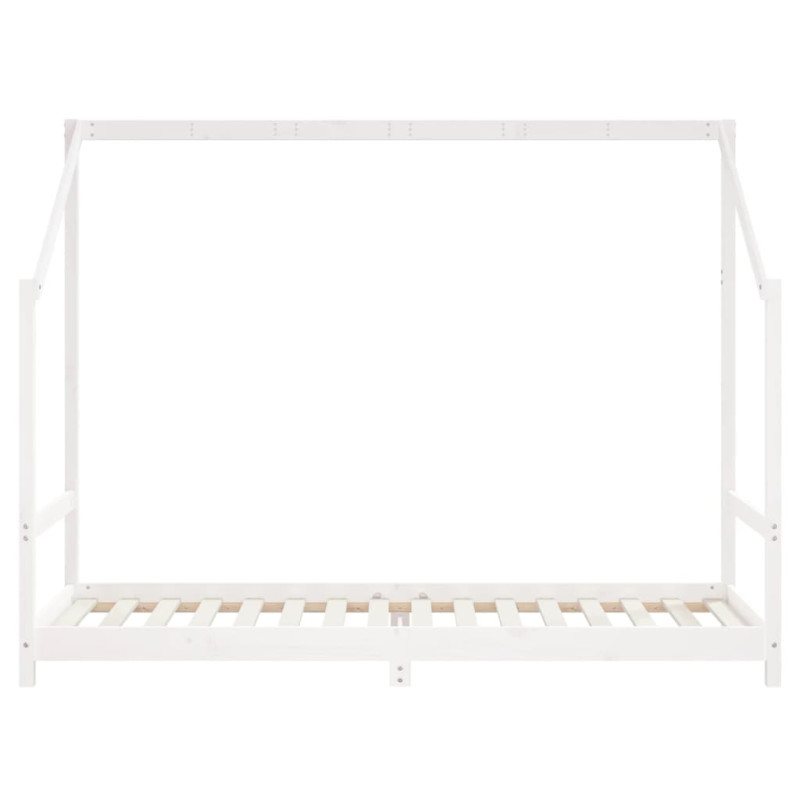 Produktbild för Sängram för barnsäng vit 2x(80x200) cm massiv furu
