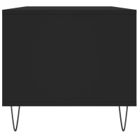Produktbild för Soffbord svart 90x49x45 cm konstruerat trä