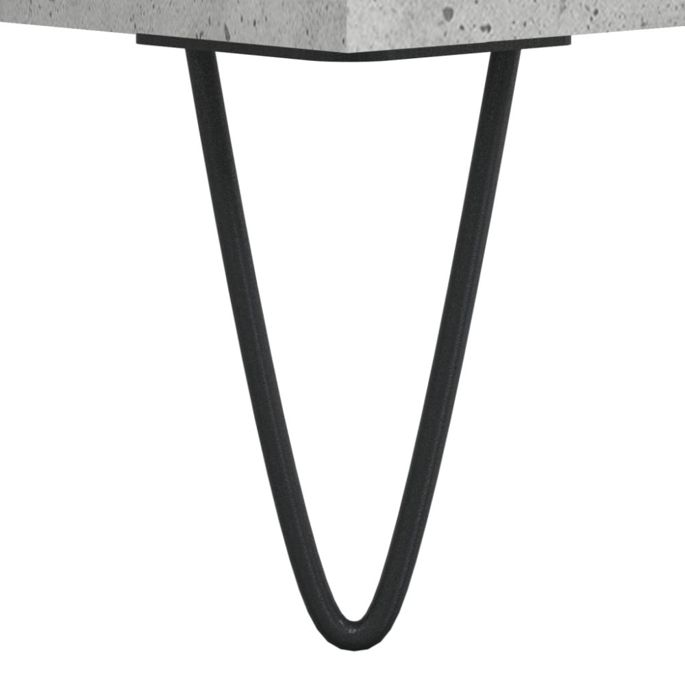 Produktbild för Högskåp betonggrå 69,5x34x180 cm konstruerat trä