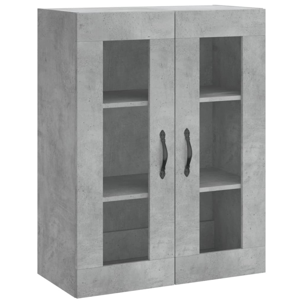 Produktbild för Högskåp betonggrå 69,5x34x180 cm konstruerat trä