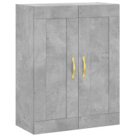 Produktbild för Högskåp betonggrå 69,5x34x180 cm konstruerat trä