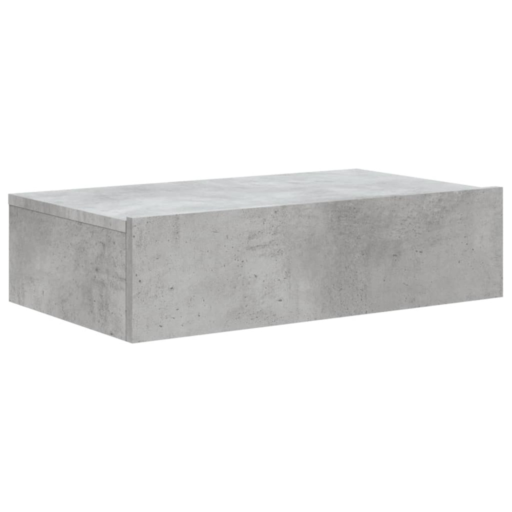 Produktbild för Tv-bänkar med LED-belysning 2 st betonggrå 60x35x15,5 cm