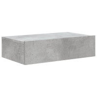 Produktbild för Tv-bänkar med LED-belysning 2 st betonggrå 60x35x15,5 cm