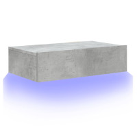 Produktbild för Tv-bänkar med LED-belysning 2 st betonggrå 60x35x15,5 cm
