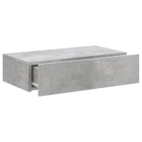 Produktbild för Tv-bänkar med LED-belysning 2 st betonggrå 60x35x15,5 cm