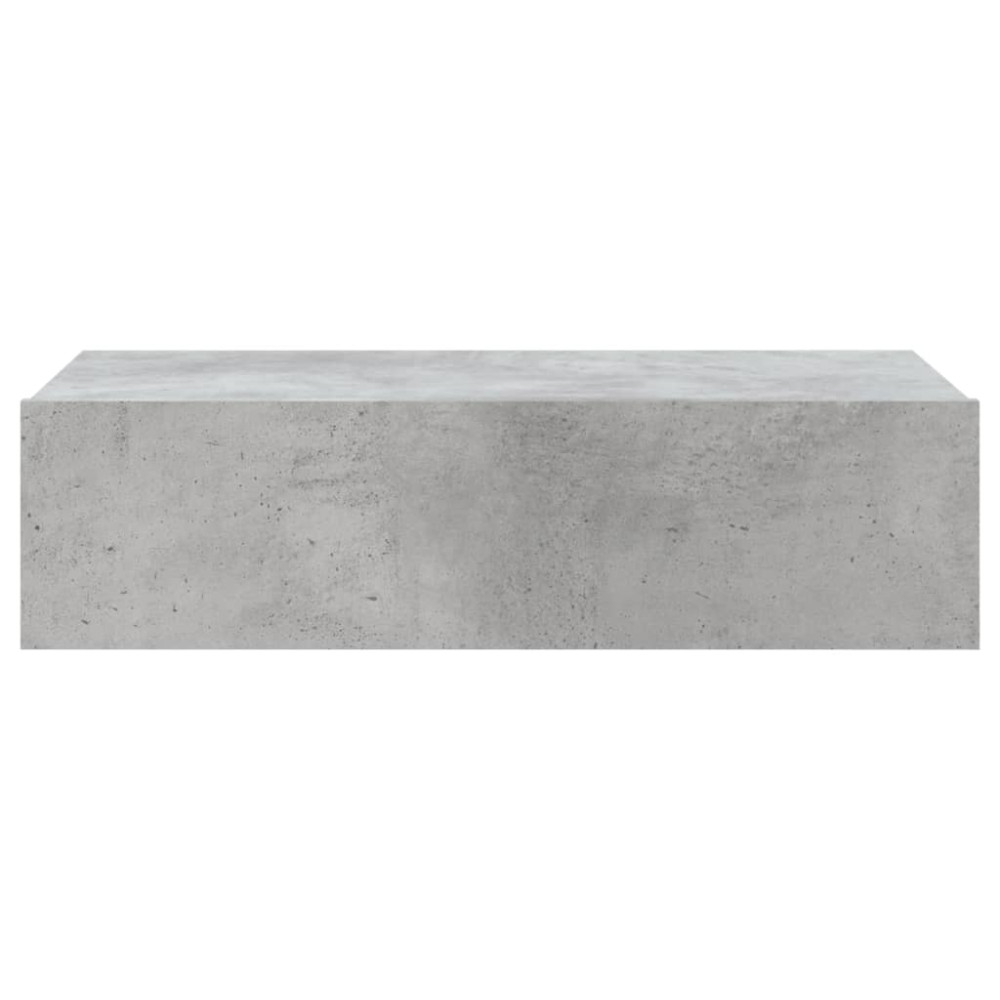 Produktbild för Tv-bänkar med LED-belysning 2 st betonggrå 60x35x15,5 cm
