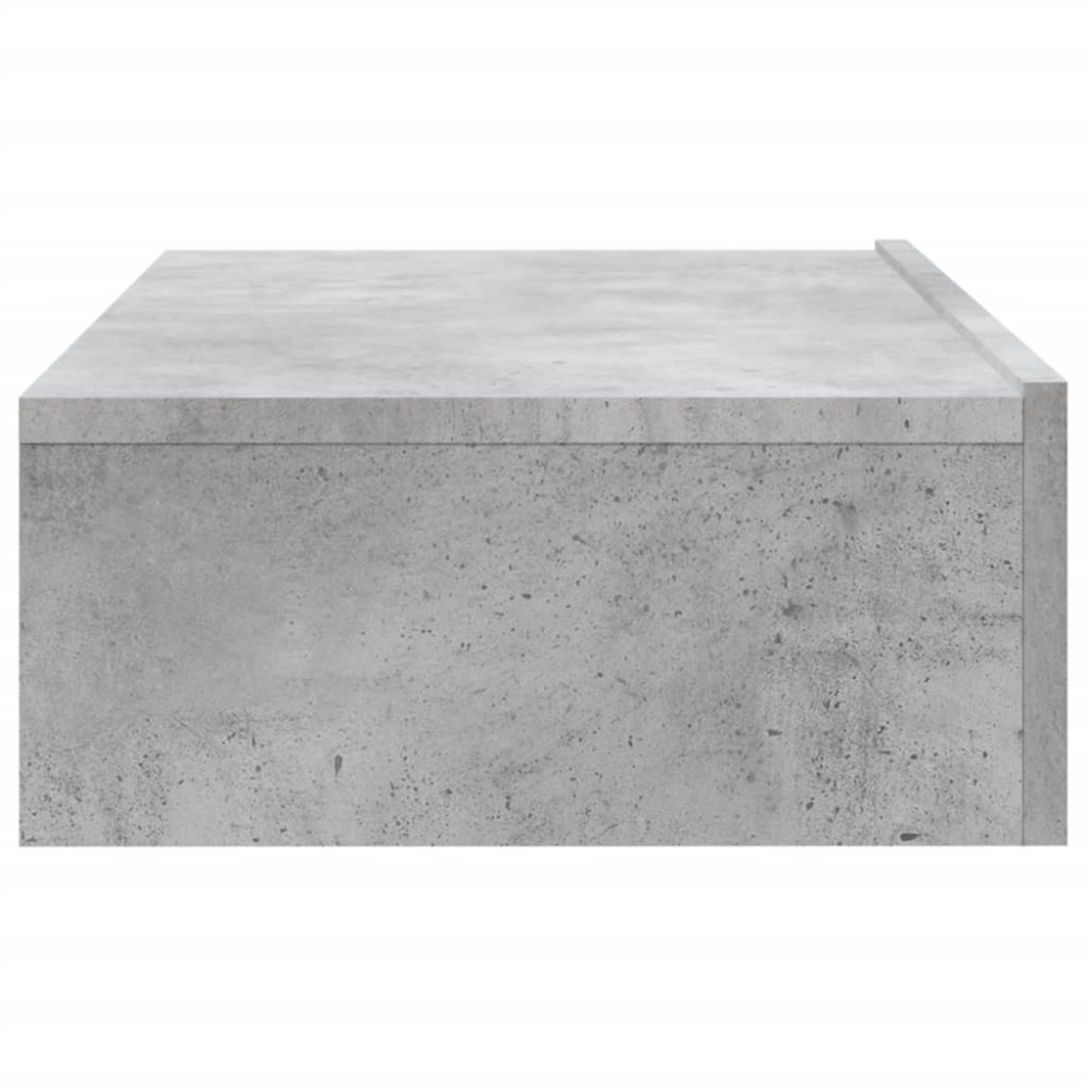 Produktbild för Tv-bänkar med LED-belysning 2 st betonggrå 60x35x15,5 cm
