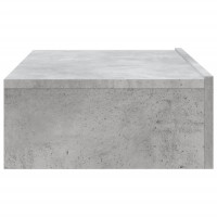 Produktbild för Tv-bänkar med LED-belysning 2 st betonggrå 60x35x15,5 cm