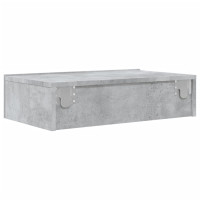Produktbild för Tv-bänkar med LED-belysning 2 st betonggrå 60x35x15,5 cm