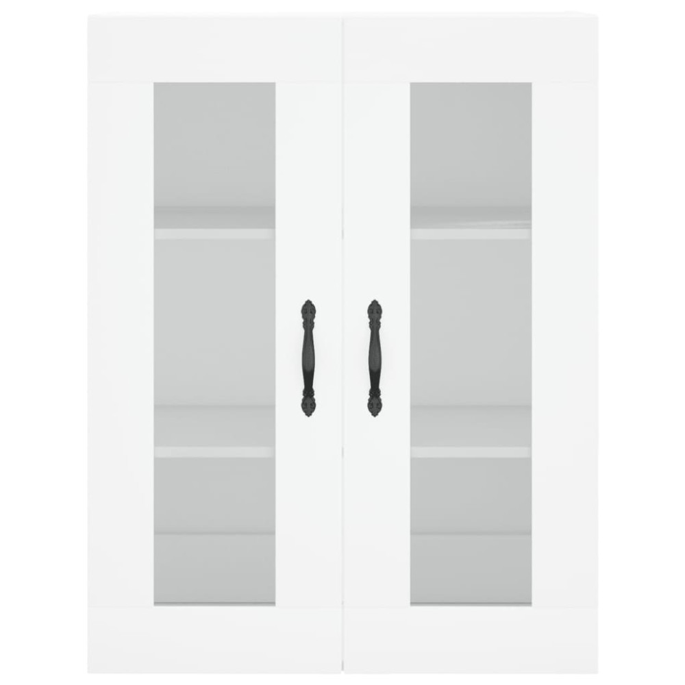 Produktbild för Högskåp vit 69,5x34x180 cm konstruerat trä