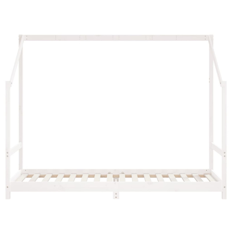 Produktbild för Sängram för barnsäng vit 2x(90x200) cm massiv furu