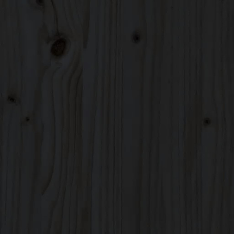 Produktbild för Sängram för barnsäng svart 2x(90x190) cm massiv furu