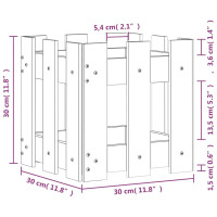 Produktbild för Odlingslåda med staket-design 30x30x30 cm impregnerad furu