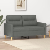 Produktbild för Soffa 2-sits mörkgrå 120 cm tyg