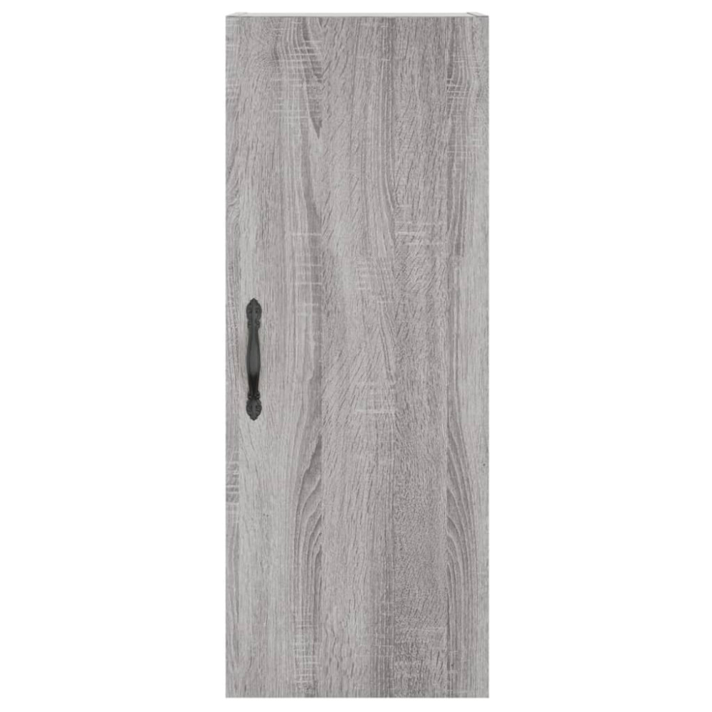 Produktbild för Högskåp grå sonoma 34,5x34x180 cm konstruerat trä