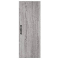 Produktbild för Högskåp grå sonoma 34,5x34x180 cm konstruerat trä
