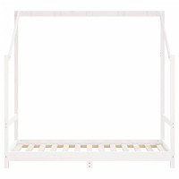 Produktbild för Sängram för barnsäng vit 2x(80x160) cm massiv furu