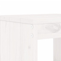 Produktbild för Caféset 3 delar vit massiv furu