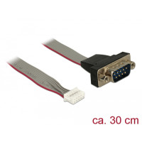 Miniatyr av produktbild för DeLOCK 89632 seriella kablar Svart, Grå, Röd 0,3 m DB-9