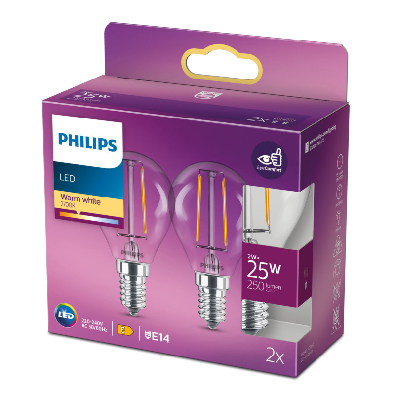 Produktbild för Philips Kronljus och klotlampa