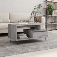 Produktbild för Soffbord grå sonoma 90x49x45 cm konstruerat trä
