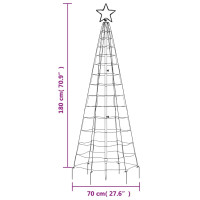 Produktbild för Julgransbelysning med markspett 220 LEDs färgglad 180 cm