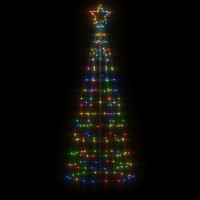 Produktbild för Julgransbelysning med markspett 220 LEDs färgglad 180 cm