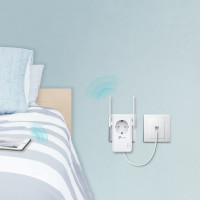 Produktbild för TP-Link TL-WA860RE PowerLine-nätverksadapter 300 Mbit/s Nätverksansluten (Ethernet) Wi-Fi Vit 1 styck