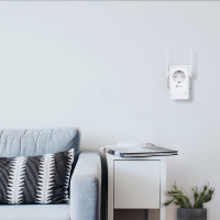 Produktbild för TP-Link TL-WA860RE PowerLine-nätverksadapter 300 Mbit/s Nätverksansluten (Ethernet) Wi-Fi Vit 1 styck