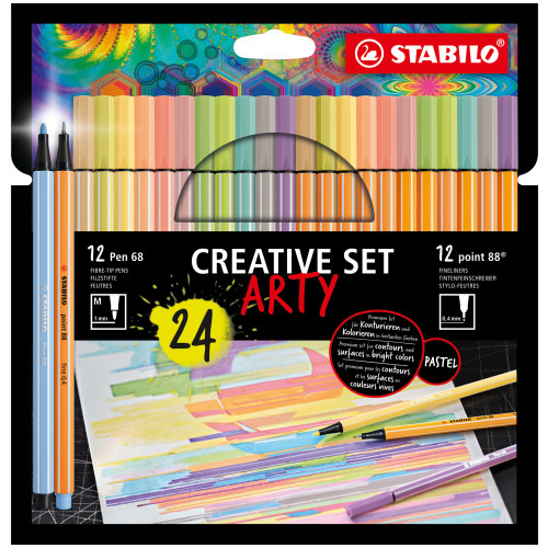 STABILO STABILO Creative Set ARTY filtpenna Blandade färger 24 styck