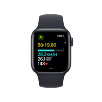 Produktbild för Apple Watch SE OLED 40 mm Digital 324 x 394 pixlar Pekskärm Svart Wi-Fi GPS