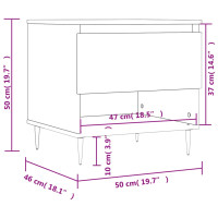 Produktbild för Soffbord sonoma-ek 50x46x50 cm konstruerat trä