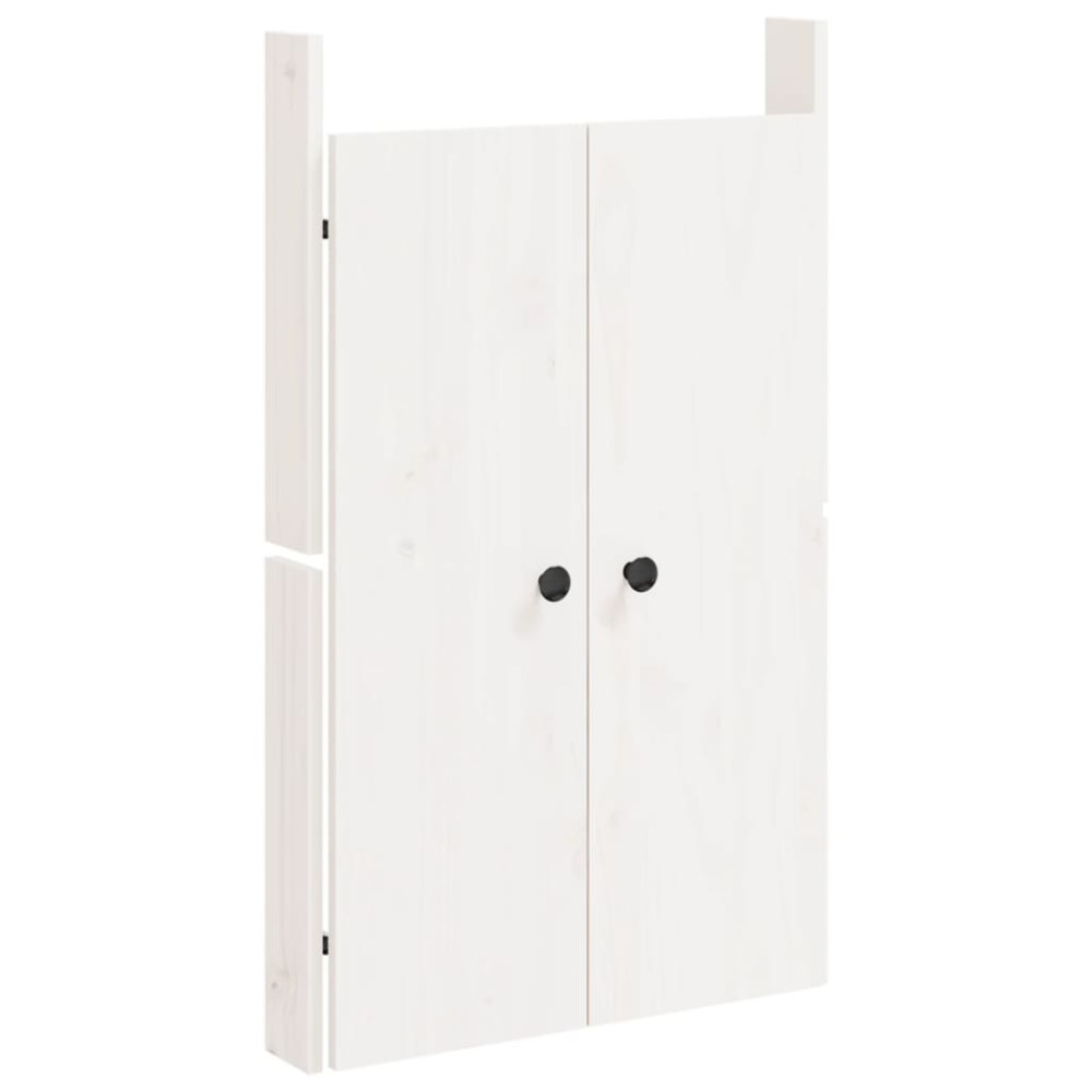 Produktbild för Köksluckor för utomhusbruk MEPPEL vit 50x9x82 cm massiv furu