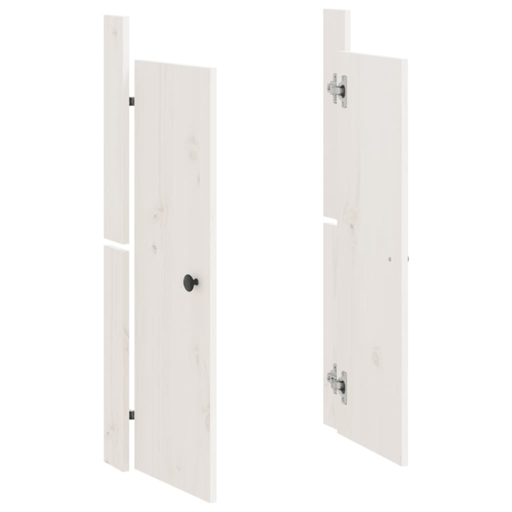 Produktbild för Köksluckor för utomhusbruk MEPPEL vit 50x9x82 cm massiv furu