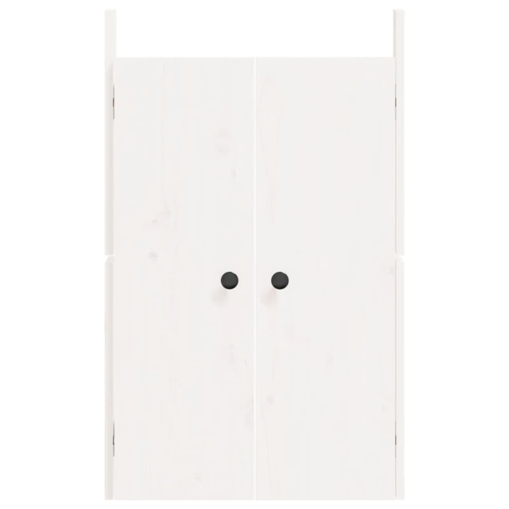 Produktbild för Köksluckor för utomhusbruk MEPPEL vit 50x9x82 cm massiv furu