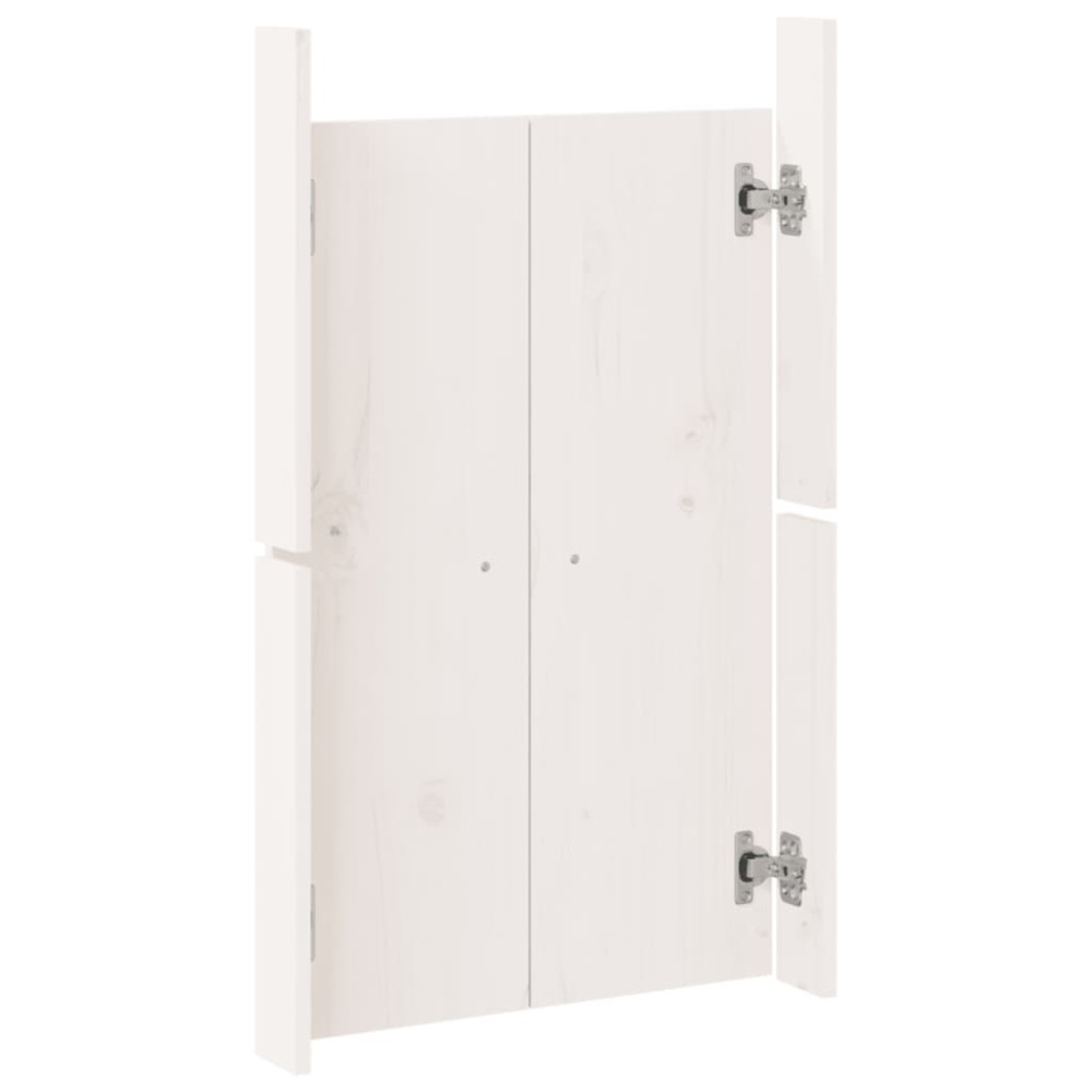 Produktbild för Köksluckor för utomhusbruk MEPPEL vit 50x9x82 cm massiv furu