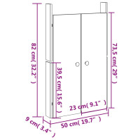 Produktbild för Köksluckor för utomhusbruk MEPPEL vit 50x9x82 cm massiv furu