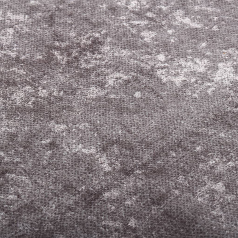 Produktbild för Matta tvättbar grå 120x170 cm halkfri