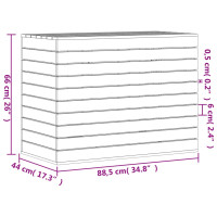 Produktbild för Tvättkorg vit 88,5x44x66 cm massiv furu