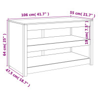 Produktbild för Köksskåp för utomhusbruk vit 106x55x64 cm massiv furu