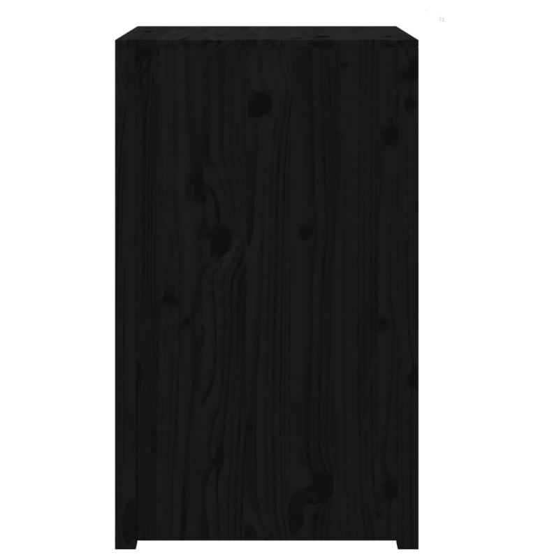 Produktbild för Köksskåp för utomhusbruk svart 55x55x92 cm massiv furu