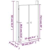 Produktbild för Köksluckor för utomhusbruk 2 st svart 50x9x82 cm massiv furu